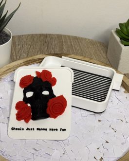 Halloween – Skull & Roses – 3D Effect Drill Tray – Large